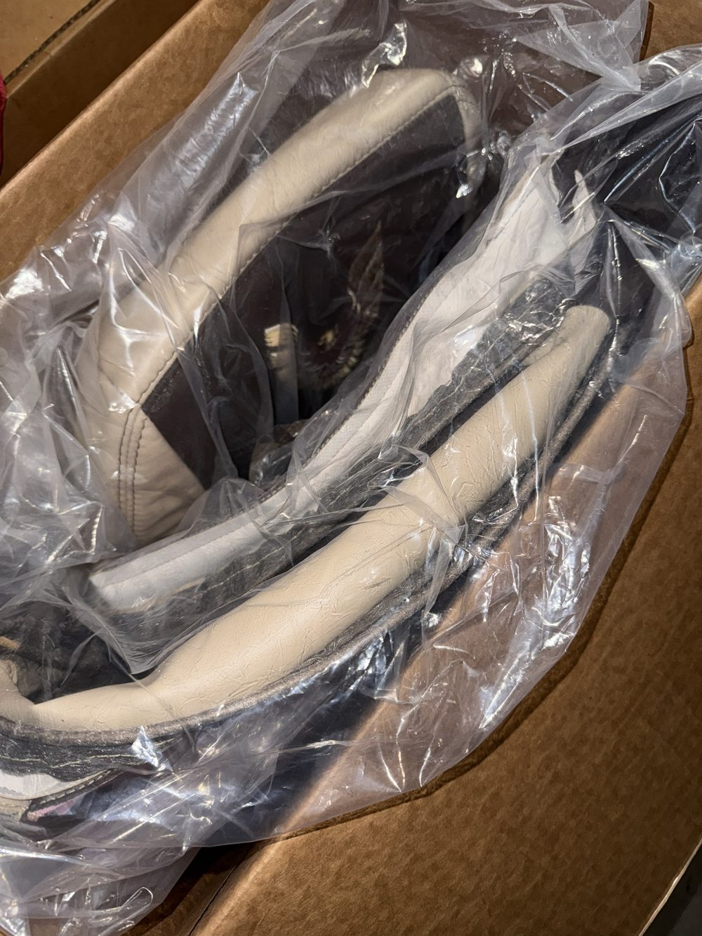 Completed seat covers bagged and boxed ready to ship